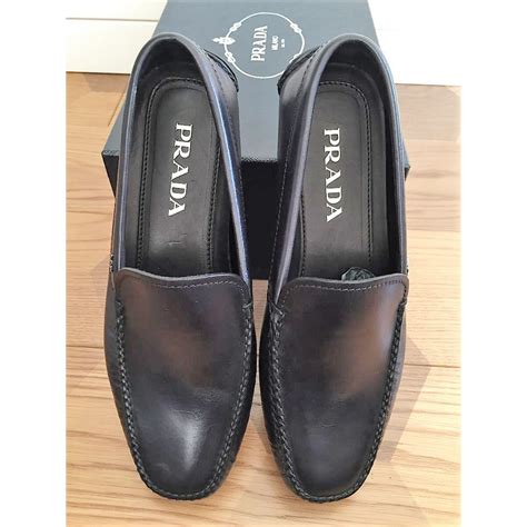 mocassin prada homme cuir|Mocassins et Slip.